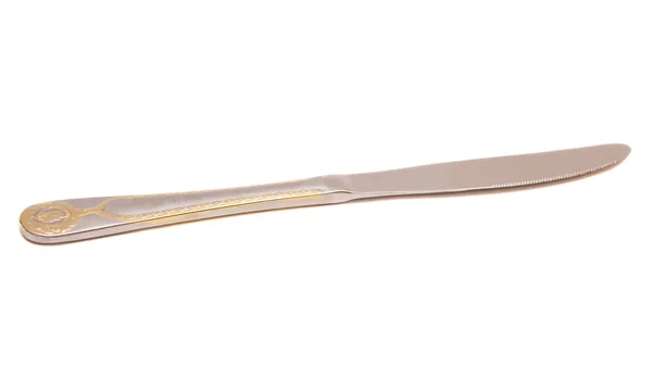 Stahl Metall Tischmesser isoliert auf weißem Hintergrund — Stockfoto