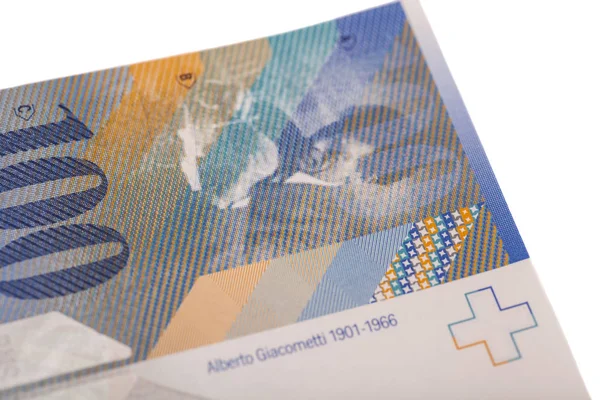 Švýcarských franků, izolované — Stock fotografie