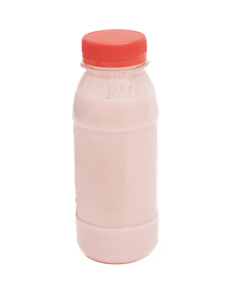 Biotische Joghurt-Trinkflasche isoliert auf weißem Hintergrund — Stockfoto