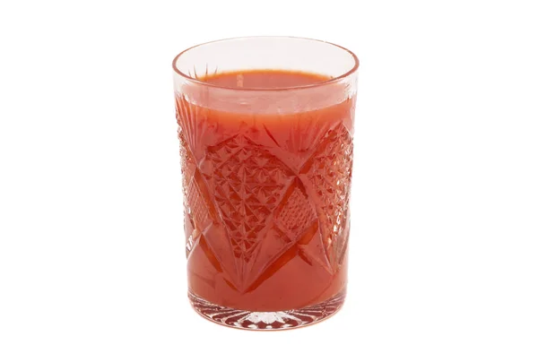 Verre de jus de tomate isolé sur fond blanc — Photo