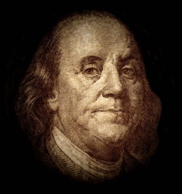 benjamin Franklin'in portresi 