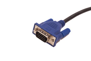 Beyaz arka plan üzerinde izole vga tech pc giriş kablosu konektörü