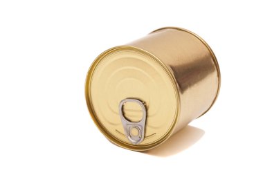 teneke kutu beyaz zemin üzerine 