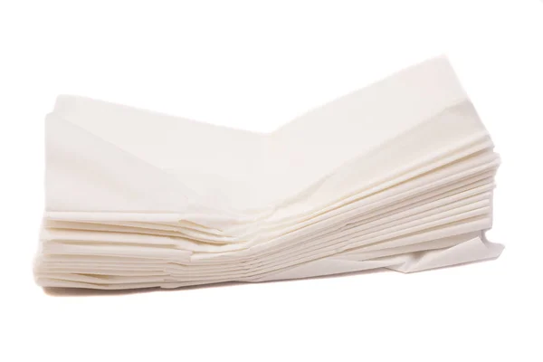 Паперові серветки ізольовані на білому тлі — стокове фото