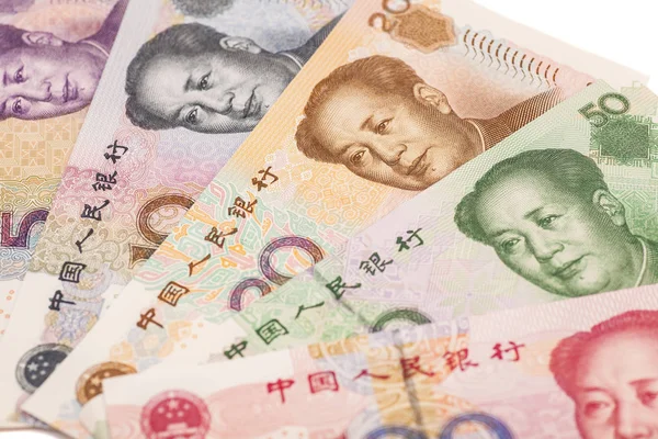 Chinesische Yuan-Banknoten mit einem Porträt von Mao Zedong — Stockfoto