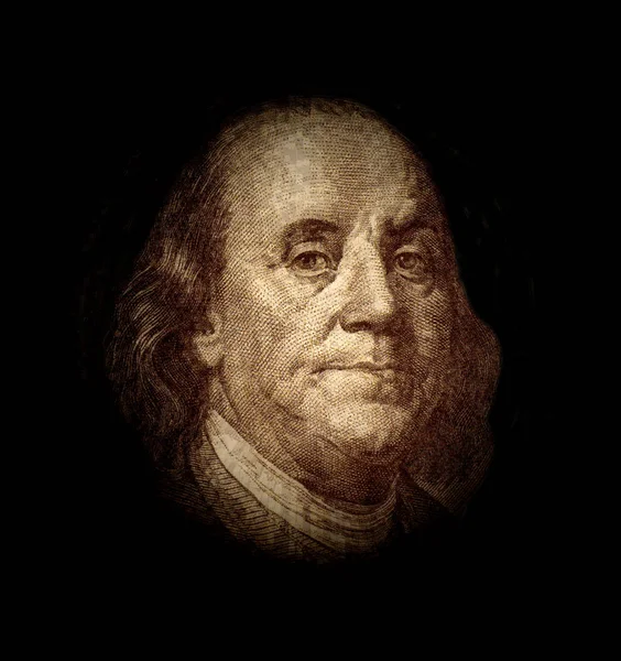 Retrato de Benjamin Franklin — Fotografia de Stock
