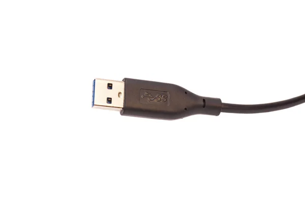 Cable USB aislado en blanco —  Fotos de Stock