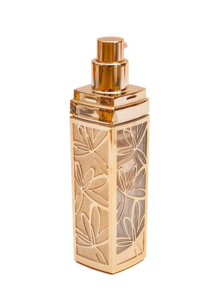 Perfume em frasco isolado em branco — Fotografia de Stock
