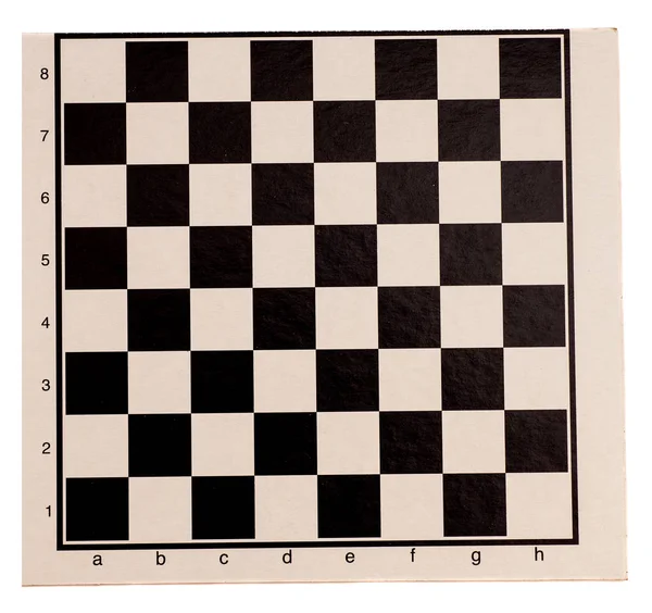 Κενή σκακιέρα που απομονώνονται σε λευκό φόντο — Φωτογραφία Αρχείου