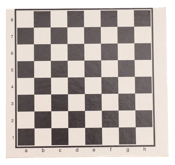 Κενή σκακιέρα που απομονώνονται σε λευκό φόντο — Φωτογραφία Αρχείου