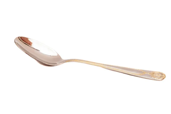 Metal spoon isolated on a white background — Stock Photo, Image