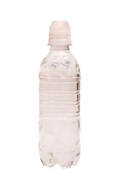 Small water bottle isolated on white — Stock Photo, Image