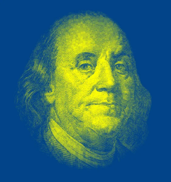 Porträtt av benjamin franklin — Stockfoto