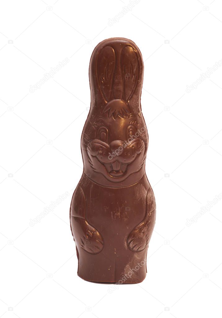 Bunny chocolate isolated on white background 