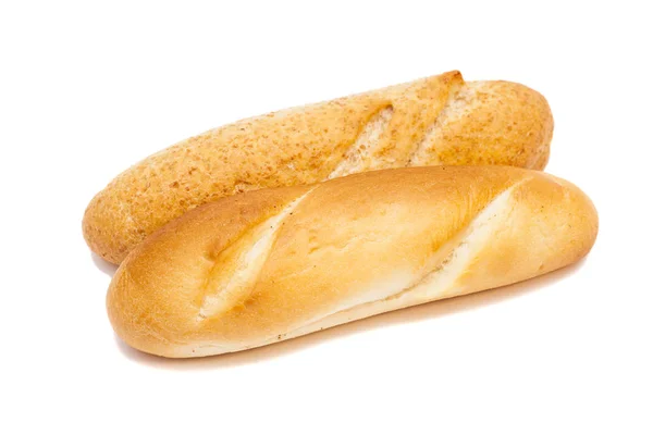 白色背景的面包 — 图库照片