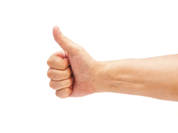 Männliche Hand zeigt ok Handzeichen — Stockfoto