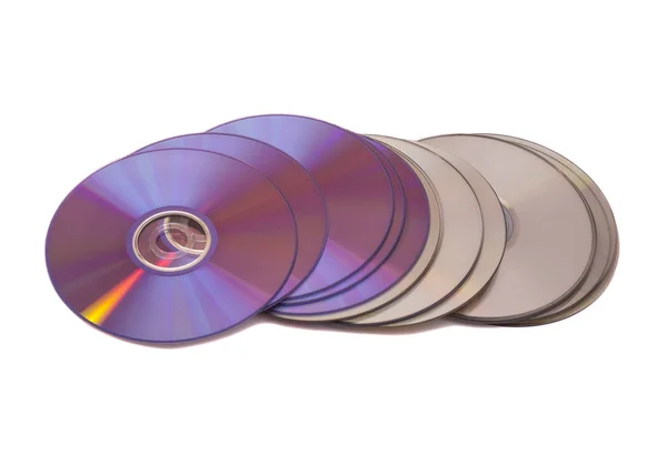 Cd または dvd の白い背景の上 — ストック写真