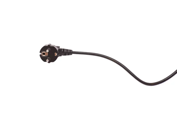 Black Electric plug isolated on the white background — Stock Photo, Image