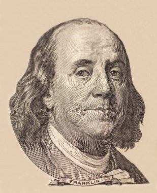 ABD Başkanı Benjamin Franklin 'in Portresi