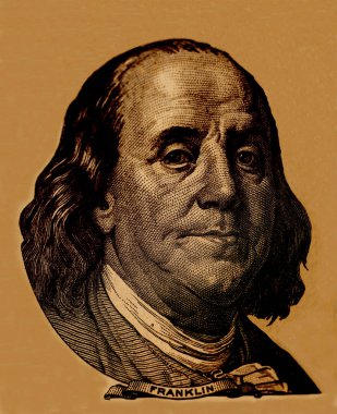 ABD Başkanı Benjamin Franklin 'in Portresi