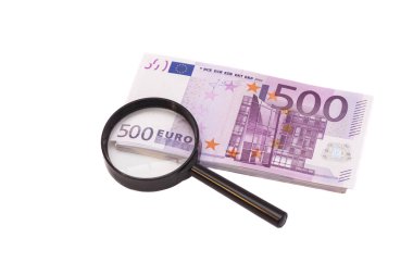  Büyüteç camı üzerinde 500 Euro