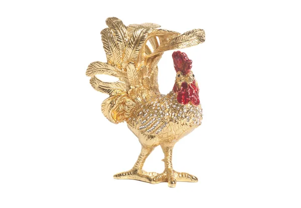 Golden rooster figure simbol tahun baru — Stok Foto