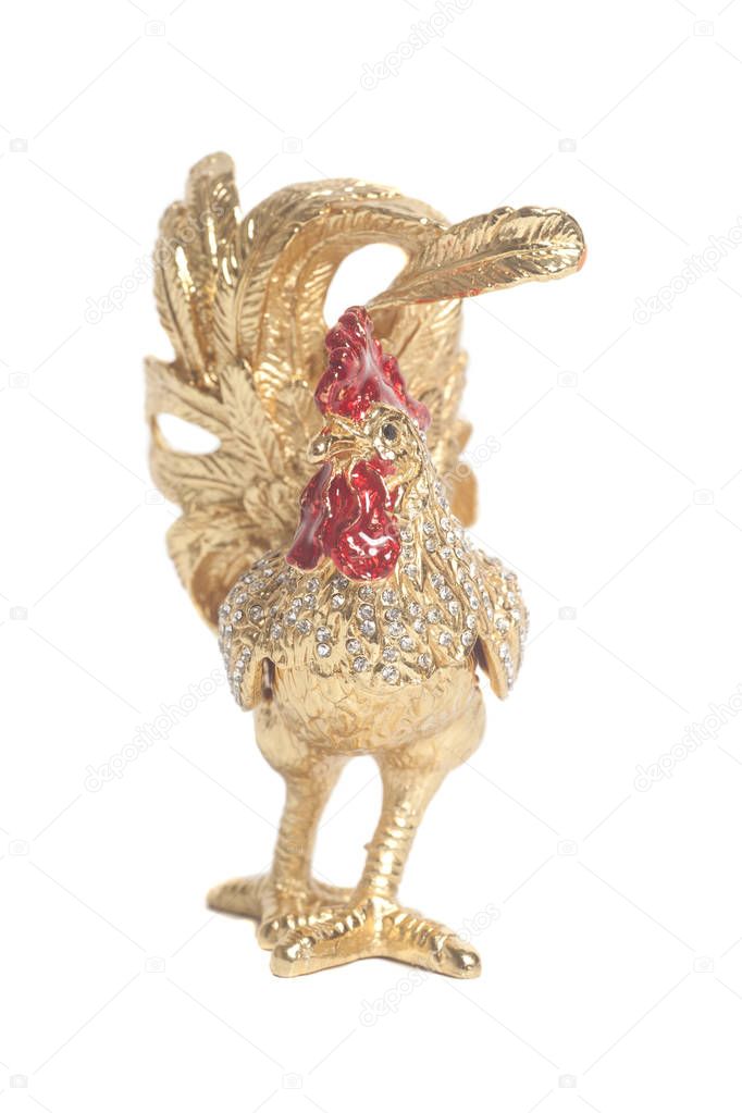 golden rooster figure symbol new year