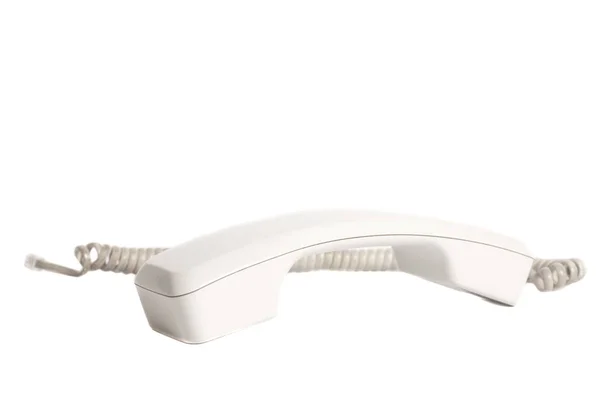 Білий телефон телефон — стокове фото