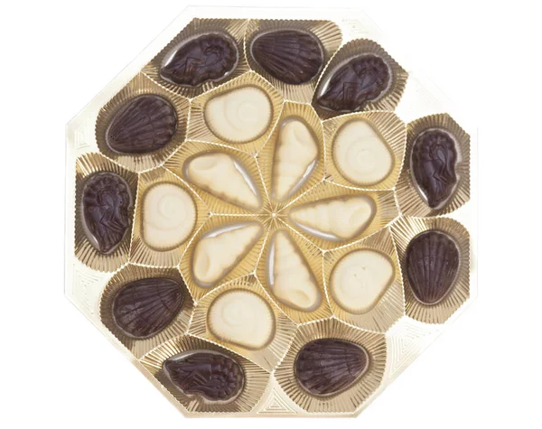 흰색 절연 초콜릿 캔디 상자 — 스톡 사진