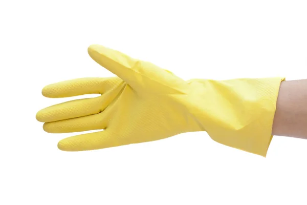 Latex-Handschuh für die Handreinigung — Stockfoto