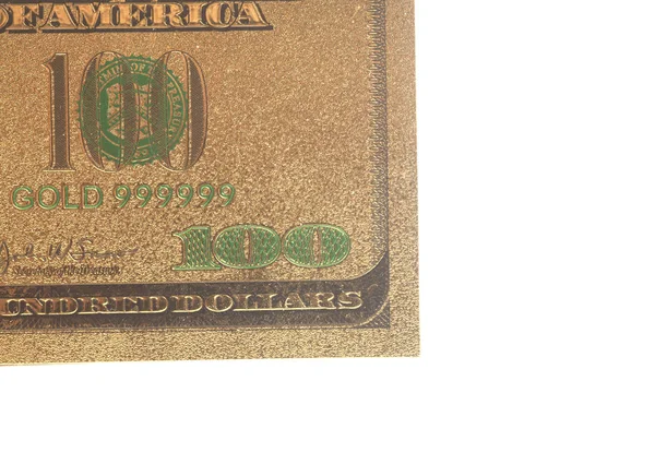 Billete de cien cuartos de dólar aislado sobre fondo blanco — Foto de Stock