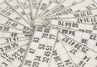 Kartları için Rus loto (bingo oyunu) yakından 