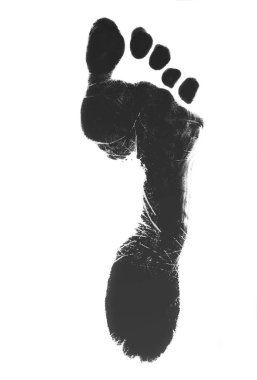İnsan ayak basmak kimlik Biyometri mürekkep