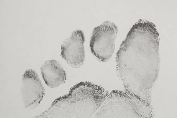 Foot finger print on white background — Stock Photo, Image