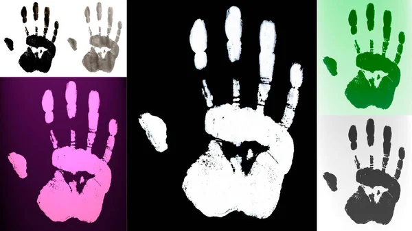 Биометрические чернила для идентификации отпечатков рук — стоковое фото