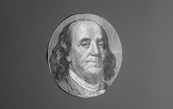 Portret van de Amerikaanse president Benjamin Franklin — Stockfoto