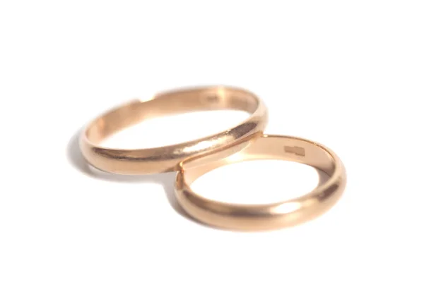 Two golden wedding rings — Stock Photo, Image