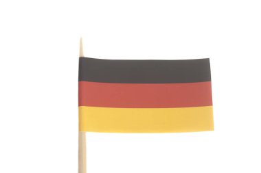 Beyaz arka plan üzerinde izole Almanya bayrağı