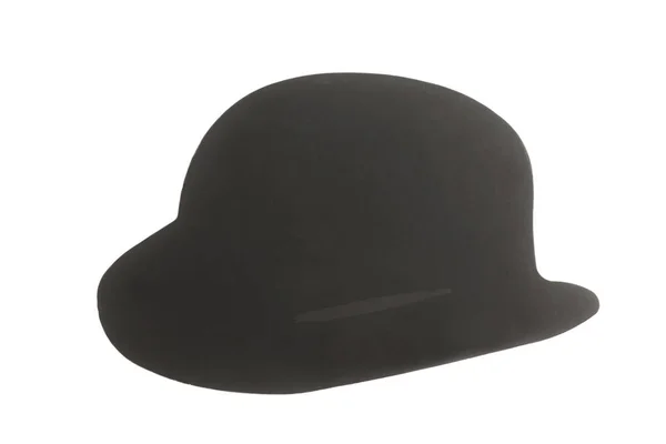 Schwarzer Hut isoliert auf weißem Hintergrund — Stockfoto