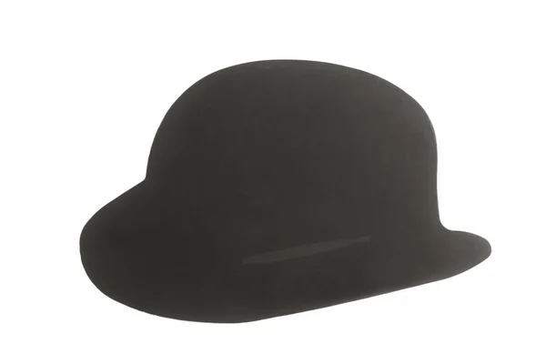 Černý klobouk izolované na bílém pozadí — Stock fotografie