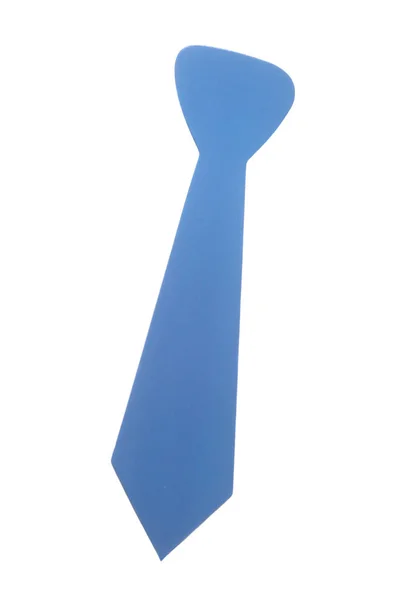Kék nyakkendő elszigetelt fehér háttér — Stock Fotó