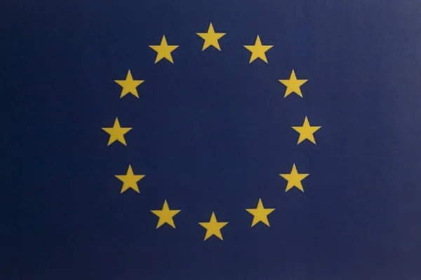 Vlajka Evropské unie na pozadí closeup — Stock fotografie