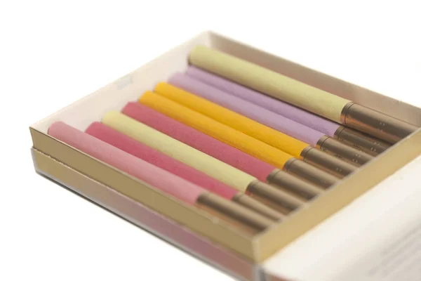 Boîte de cigarettes colorées — Photo