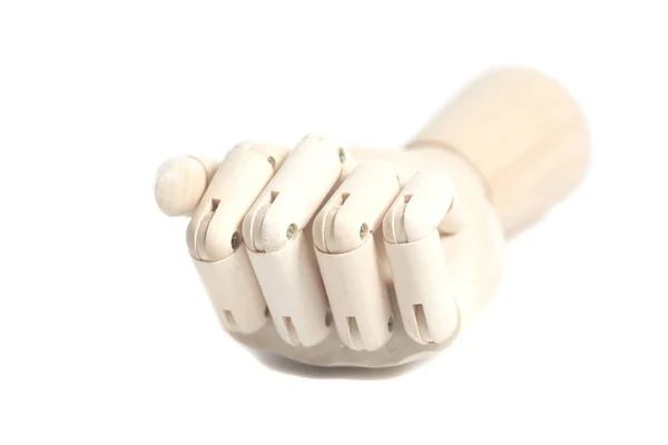 Houten robot hand — Stockfoto