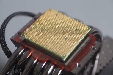 Merkezi işlem birimi Cpu mikroçip bilgisayar fanı soğutucu üzerinde
