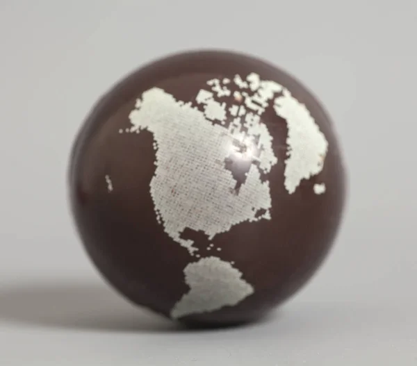 Всесвіт глобус Землі на сірий фон — стокове фото