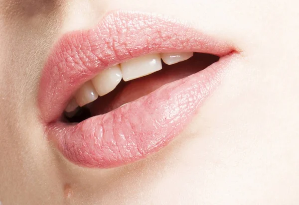 Close up of beautiful woman lips — Stock Photo, Image