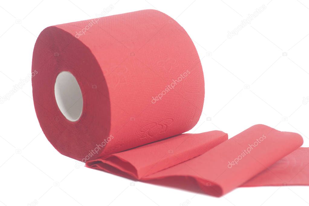 Red simple toilet paper 