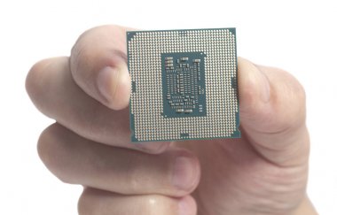 Merkezi işlem birimi Cpu mikroçip işlemci erkek el kendimi
