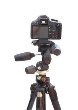 Modern tripod üzerinde profesyonel modern Dslr fotoğraf makinesi